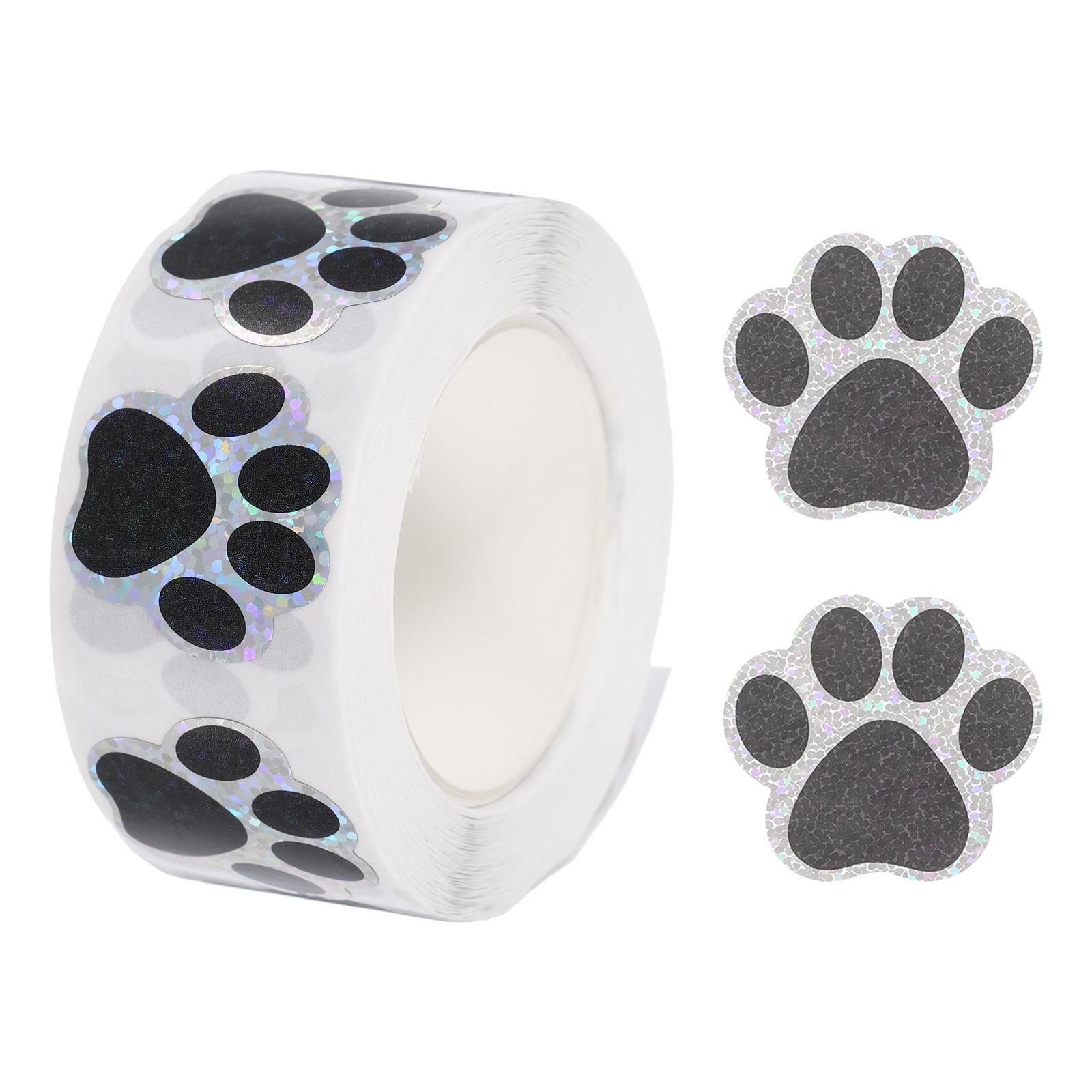 300-2000Pcs Paw Prints Stickers 25-51mm Adhesive Label Stickers Dog Paw Bear Paw Stickers for Children Teacher Fit Crafts Party