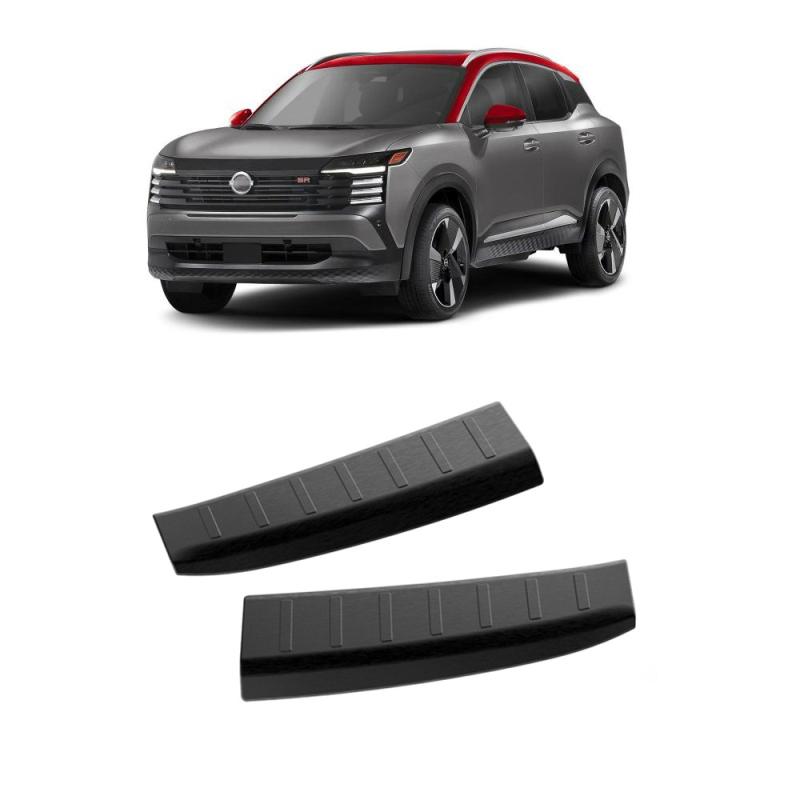 For Nissan Kicks 2025 2026 stainless steel Built-in Rear Bumper Protector tailgate door Sill Trunk Tread Plate Trim Accessories