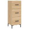 vidaXL Sideboard Sonoma-Eiche 34,5x34x90 cm Holzwerkstoff
