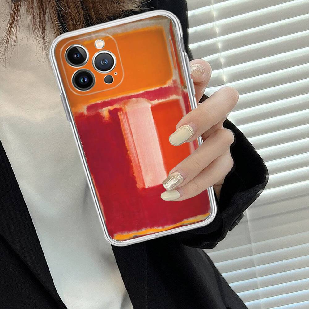 Abstrakte Kunst M-Mark R-Rothko Transparente Handyhülle Für IPhone 16 15 14 13 12 11 Pro Max Plus Weiche Hülle