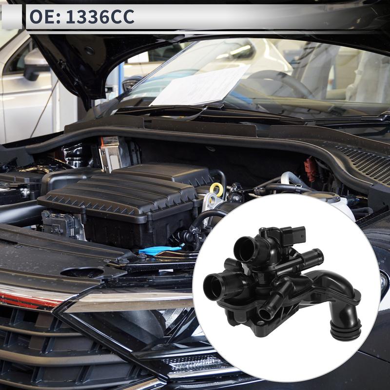 X Autohaux Engine Coolant Thermostat Housing Assembly for CITROEN C4 DS3 DS4 DS5