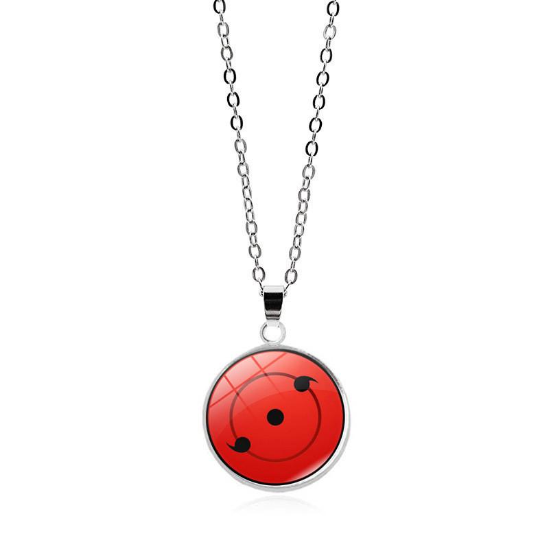 Naruto Necklace Anime Accessories Nine Tomoe Rinne Sharingan Magic Stone Pendant Alloy Crystal