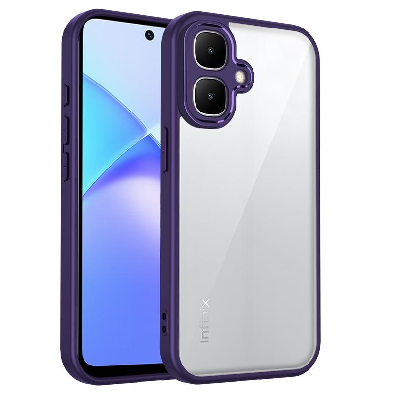 

Прозрачный силиконовый чехол для Infinix Smart 10 9 8 HD Plus Pro PC Задняя панель TPU Бампер Противоударный Прозрачные чехлы для телефона Накладка Infinix Smart 10 фиолетовый