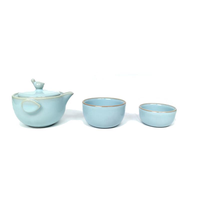 

Portable Ru Kiln Crackle Glaze Tea Set