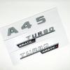 IAAKH1 3D ABS Glossy Black Car Fender Badge Turbo 4MATIC Sticker Rear Trunk AMG Emblem A45 Logo For Mercedes Benz A 45 AMG W176 W177