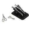 Miniature Metal Cutter Set with Rack For 1:12 Scale Doll House Decoration Simulation Kitchen Scene Arrangement Furniture
