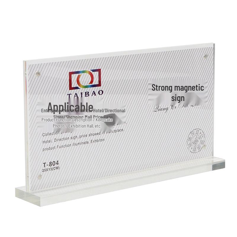 Acrylic Magnetic Tabletop Sign Holder