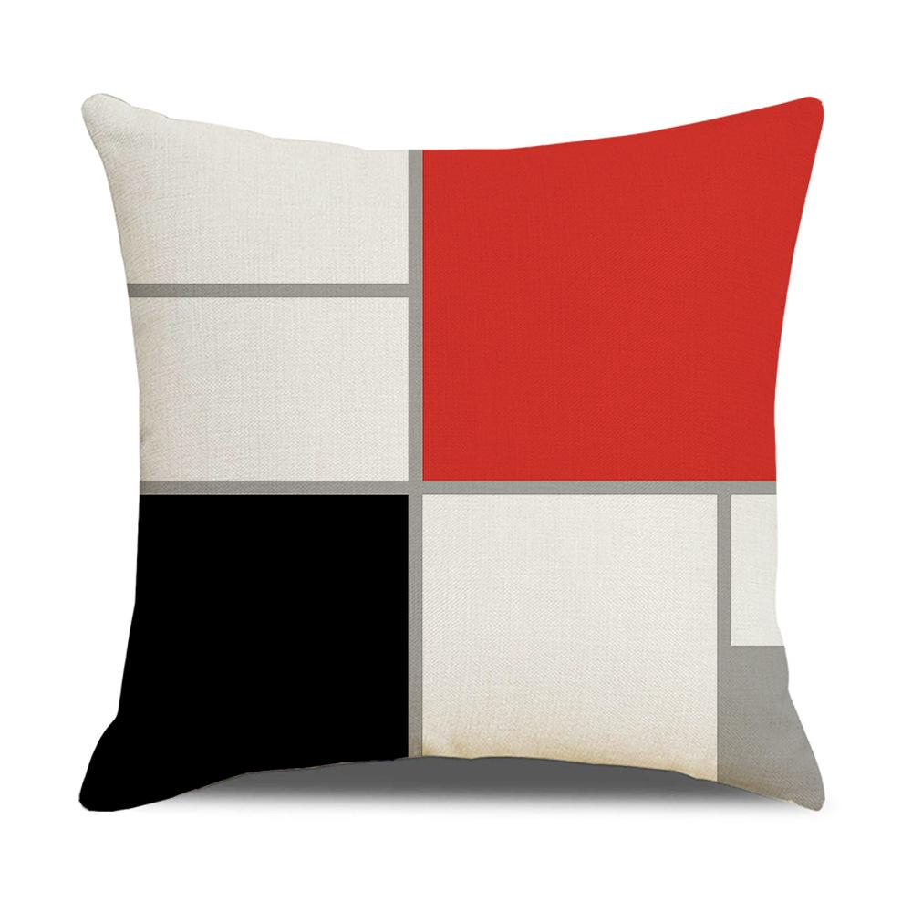Modern Simple Nordic Ins Style Linen Pillow Case Sofa Pillow Case Home Supplies Contrast Color Pillow Case