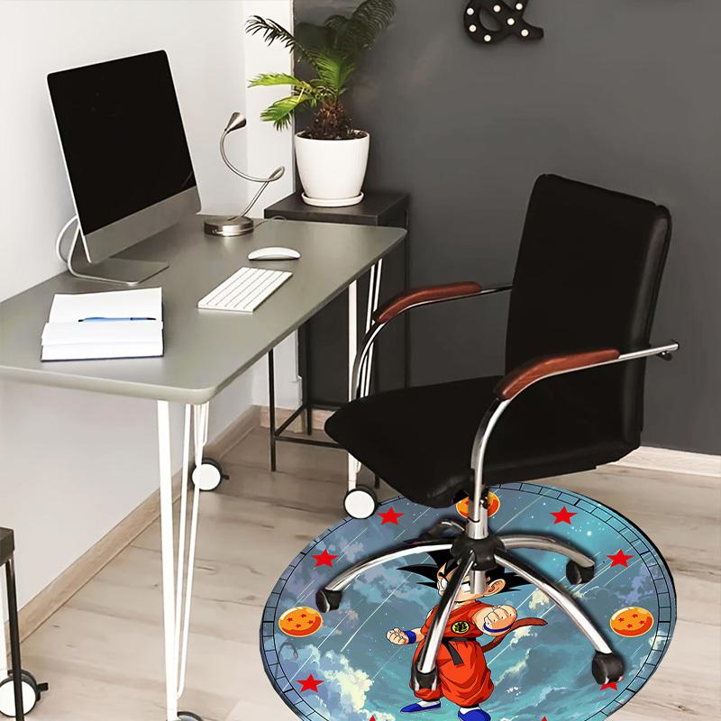 

1pc Dragon Ball Z Goku Round carpet, Made of Polyester,Perfect for Decorating Office Chairs, Living Rooms,fplt031 80cm by 80cm