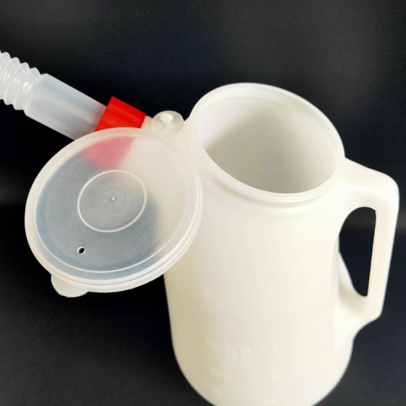 5L Long Mouth Oil Can Automotive Oil Can Dispenser Bottle Enough for Any Vehicle Oil Measuring Jug Automotive Oil