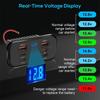 4/6 Ports 112W Dual 18W USB-A 30W PD3.0 QC3.0 Car Charger Outlet ast Charging Power Adapter with Voltmeter Switch for 12V/24V for Car RV Truck Boat