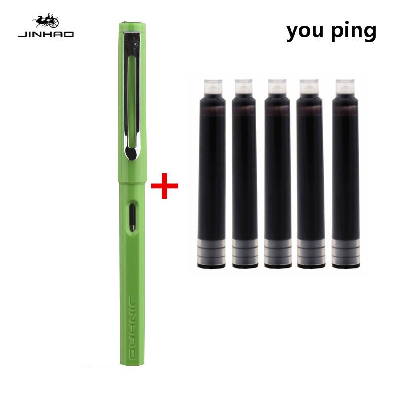 New Jinhao Transparent Colour Business Office Fountain Pen Student School Stationery Supplies