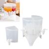 Beverage Dispenser Rotatable Large Capacity Detachable 4 Grids Cold Kettle Plastic Drink Dispenser F