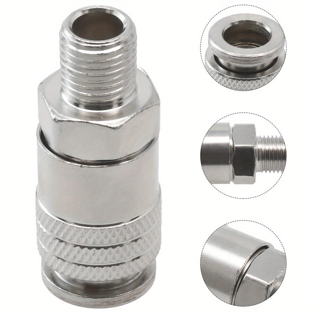 Pneumatic Fitting G1/4 Male Thread EU Standard Quick Connector For Air Compressor 53mm Length Air Compressor Tool Parts
