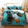 Panda Duvet Cover Anime Characters Duvet Set 2 Piece Microfiber Quilt Cover Reversible Bedding Sets with Matching Pillowcases