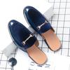 New Men's Bule Black Half Slippers Driving Shoes Male Suede Mixed Casual Mules Moccasins Breathable Loafers Zapatos Hombre