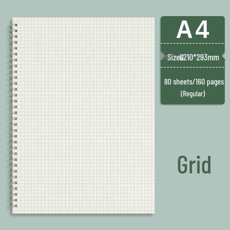 Creative Transparent Spiral Notebook - A6, A5, B5 Grid, Lined, Blank, Cornell Layouts