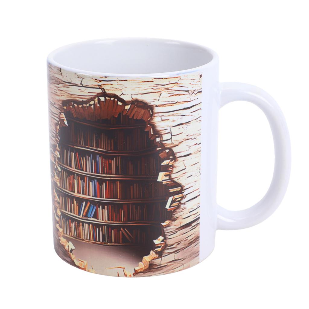 3D Book Mug Ceramic Cup Unique Art Design 3D Visual Effect Book Mug Home Decoration B
