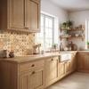 Kitchen Bathroom Wall Stickers 3Pcs 2D Retro Floral Tile Stickers, Self-Adhesive Waterproof Oil Proof Water Resistant Covers Decals, Peel &