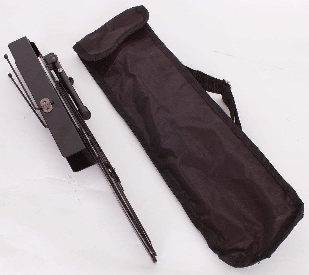 KC Kyoritz Tisch-Notenständer, Leichter Stahl, Faltbar, MS-140BK, Schwarz (Inklusive Softcase)