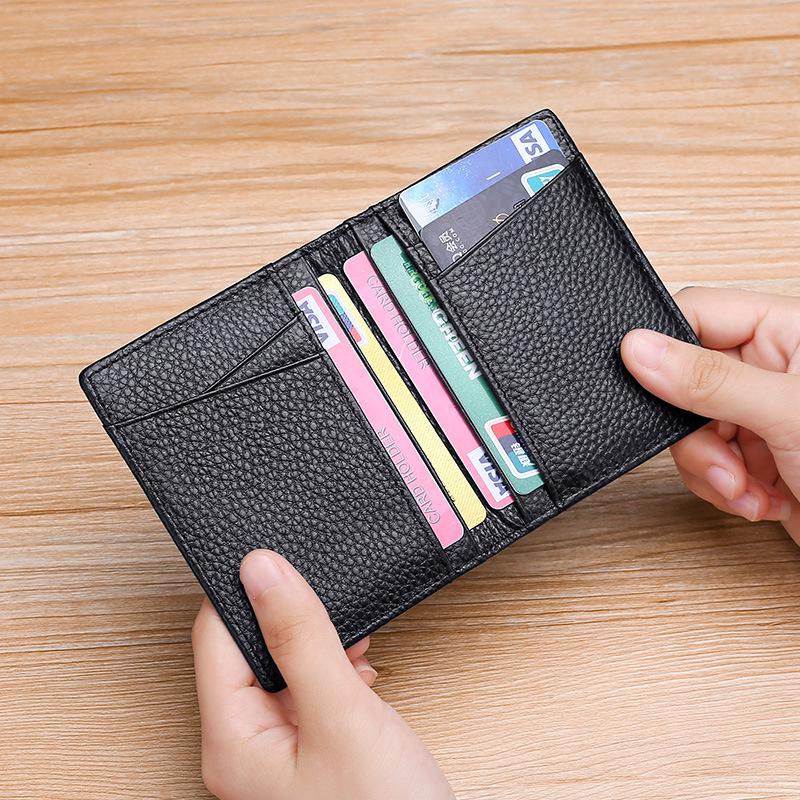 Men's Genuine Leather RFID-Blocking Slim Card Holder