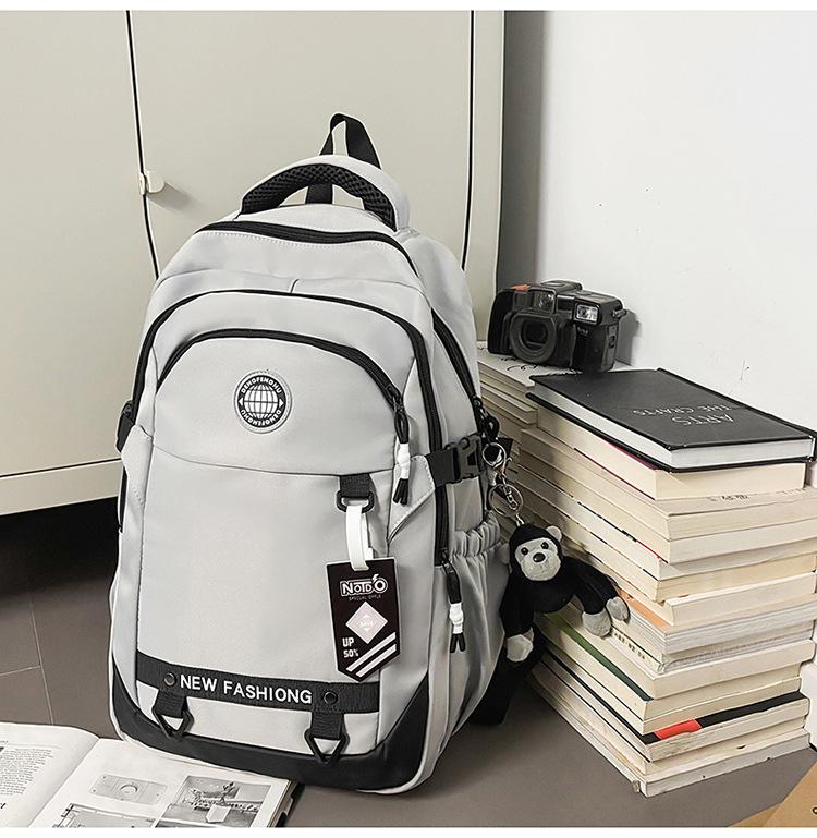 Schoolbag Korean tooling trendy texture schoolbag college student function street style commuting travel casual versatile backpack
