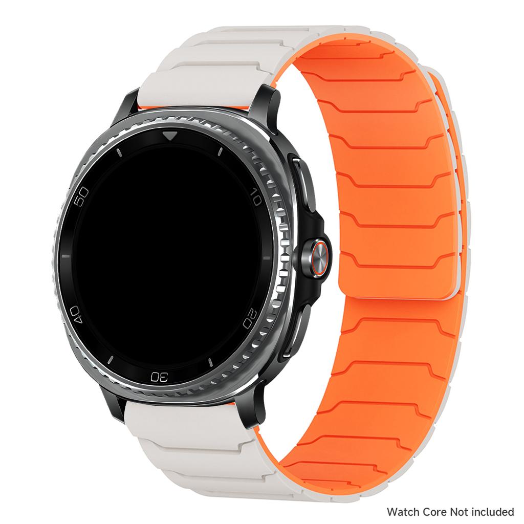 Magnetic Loop Strap for Samsung Galaxy Watch 8/8 Classic Silicone Sport Band for Galaxy Ultra 2025/7 Ultra Two-tone Bracelet