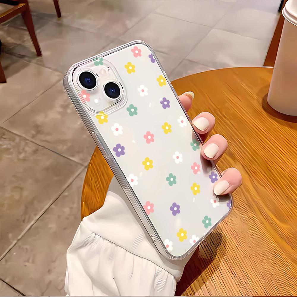 Dopamine Flower Iphone17 Transparent Case 13promax iPhone Case 14 Girl 15 Anti-drop 11 Soft Case