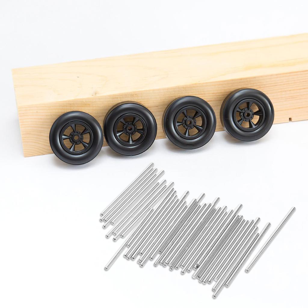 50Pcs Round Metal Axles 2Mm X 42.5mm for Rc Car Stem Mechanical Models DIY Upgrades Wear Resistant Iron Shaft Rods