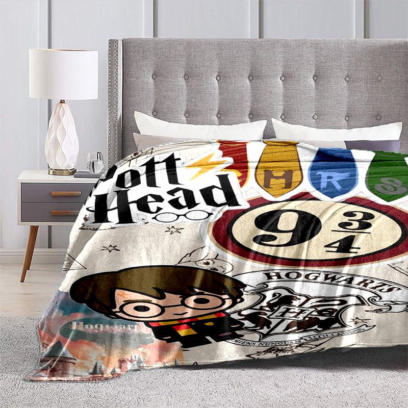1pc Hogwarts Express Platform 9 3/4 Cartoon Blanket,Portable Throw for Travel & Camping, All Season Cozy Blanket,Ideal Gift