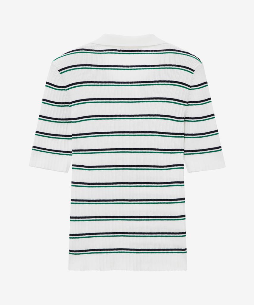 MIND BRIDGE WOMEN [W] Striped Ribbed Collar Knit - 2 Colors