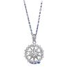 Longlongjin S925 Silver Snowflake Astrolabe Necklace - Fashionable Christmas Style Accessory