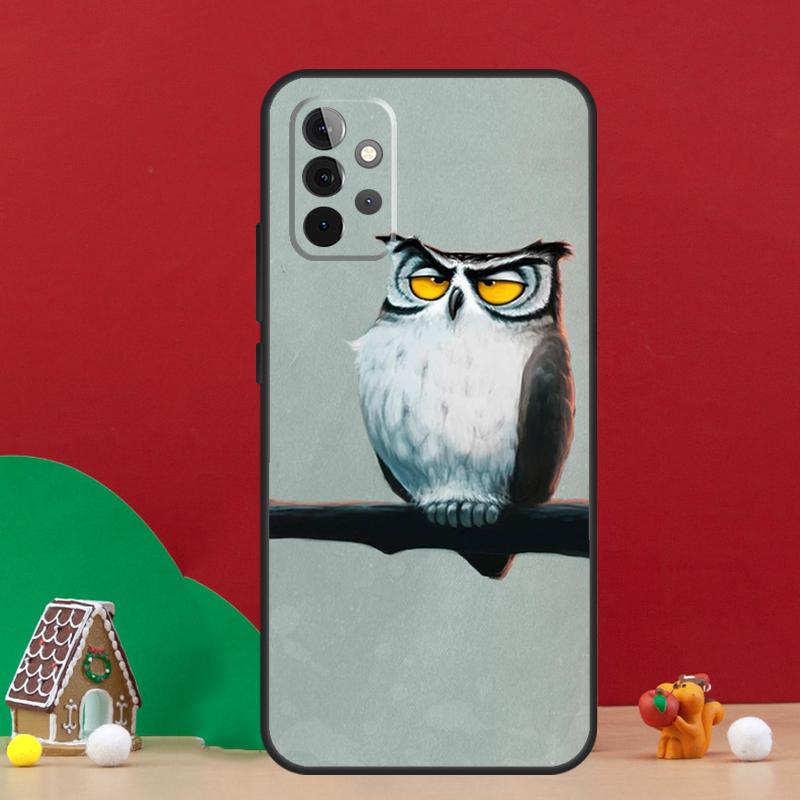 Süße Eulen-Cartoon-Hülle für Samsung Galaxy A56 A33 A13 A36 A23 A52 A32 A12 A54 A34 A14 A16 A53 A15 A35 A55 A17
