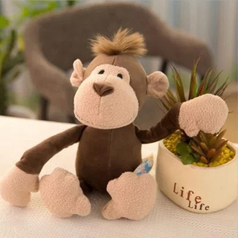 Stuffed Plush Animals Toys Soft Dolls Jungle Lion Elephant Tiger Dog Fox Monkey Deer Children Gift Kawaii Baby Kids Hobbie Toys