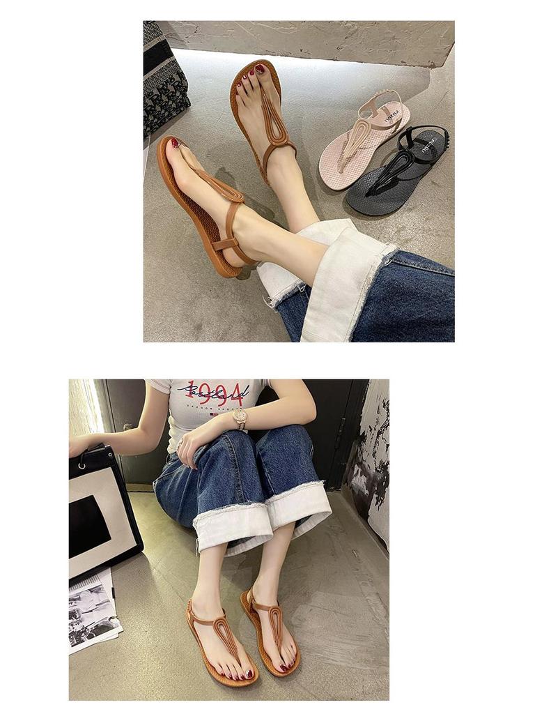 2023 Damen Sommer Mode Einfarbig Zehenfrei Pantoletten mit Fersenriemen