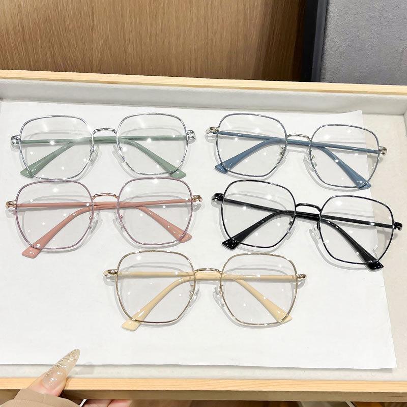 Fashion Metal Frame Myopia Glasses Women Anti-Blue Light Computer Eyewear Style Minus Diopter Prescription Lens-2.25-2.75-2.5