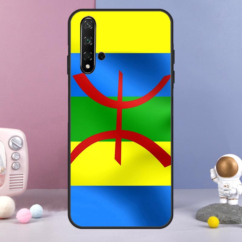 Amazigh Berber Flag For Huawei Nova Y60 Y61 Y70 Y72 Y73 Y90 Y91 9 10 SE 7i 8i 11i 12i P30 P40 Lite P60 Pro Case