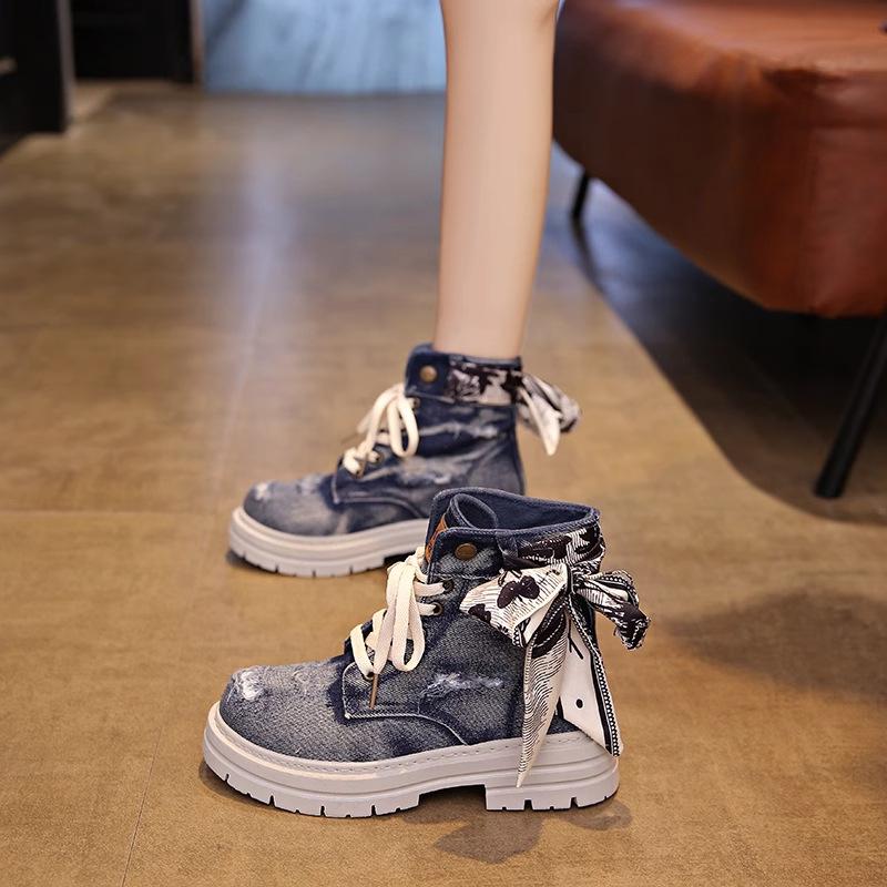 Martin boots women s 2 new autumn small short boots with skirt thick sole increase 35