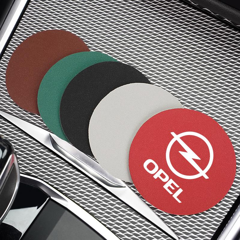 czsvdy1 czprfz1 2Pcs Car Coasters Leather Water Cup Holder Mat For Opel Corsa D Astra Insignia Mokka Adam Car Interior Anti Slip Water Cup Pad