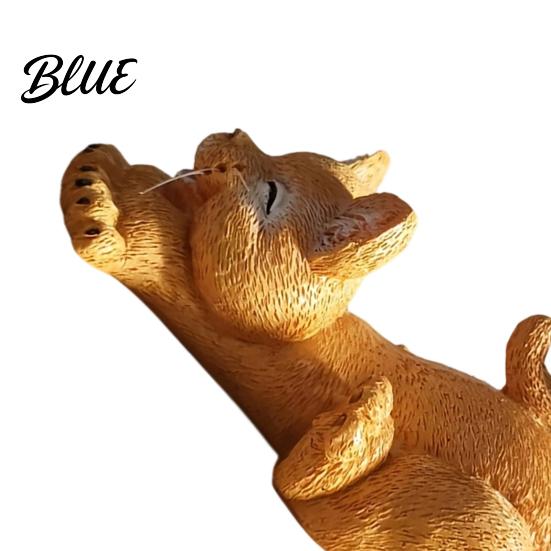 Healing Mood Cat Figurine Stretching Kitten Figurine Resin Statue Cute Animal Ornament Miniature Gift for Friends Compact Desktop Decoration