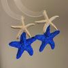 Raffia Grass Starfish Ear Pendant Elegant Star Dangle Earrings Unique Starfish Earrings  Party