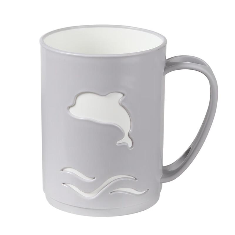 Meiliya Dolphin Dual-Color Toothbrush Cup with Handle (2-Pack)