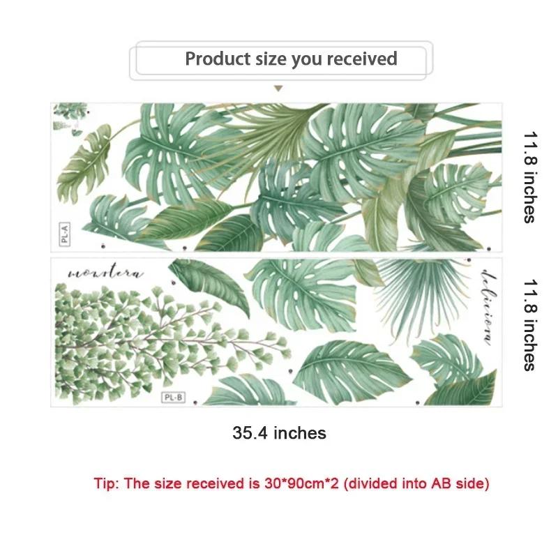 

Tropical Monstera Leaf Wall Sticker Nordic Vinyl Decal For Living Room Bedroom Kitchen Home Decor