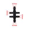 3/5mm To 4/7mm Hose Splitters Barbed Straight Tee 4-Way 6-Way Water Shunt Connectors Micro-Sprinkler Drip Irrigation Accessories