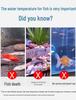 Compact High-Precision External Stick-on Aquarium Thermometer – Switchable Temperature Display for Fish Tanks