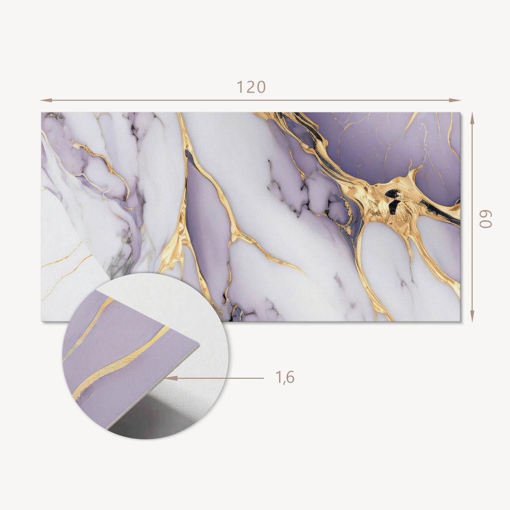 Panel Pcv Z Motywem Łatwa Dekoracja Do Jadalni 120X60 Cm Abstrakcyjny Wzór Żyłkowy