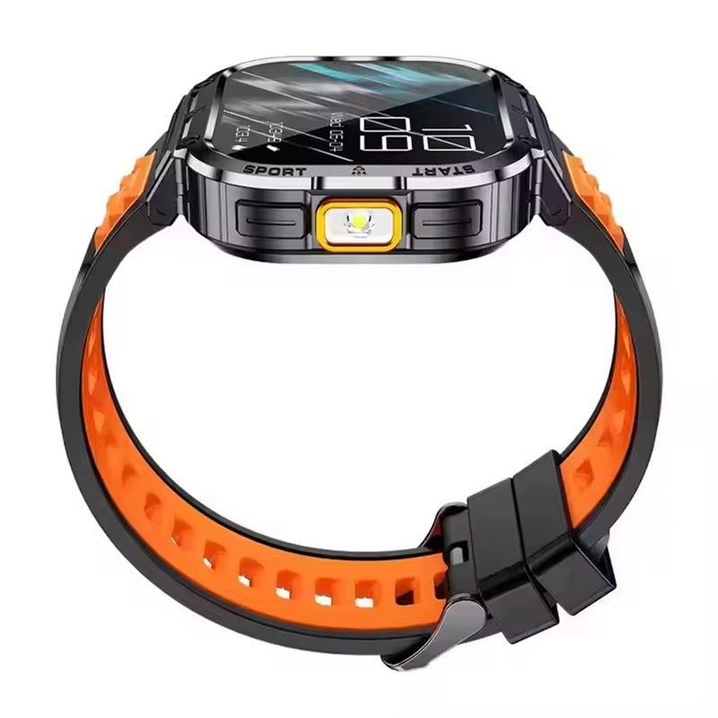 NX23 Smart Watch 2inch Ultra Large Screen LED Light Flashlight BT Calling AI Voice 400mAh Men Fitness Sports Tracker Smartwatch