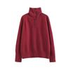 Korean Style Cashmere Sweater Turtleneck Women's Jumper Autumn Winter Buttons Loose Pullover Long Sleeve Knitwear