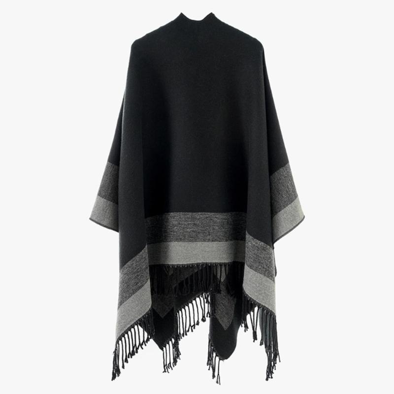 Soft & Breathable Winter Shoulder Wrap for Women Ladies Lightweight Multi Use Shawl with Fringe Trim