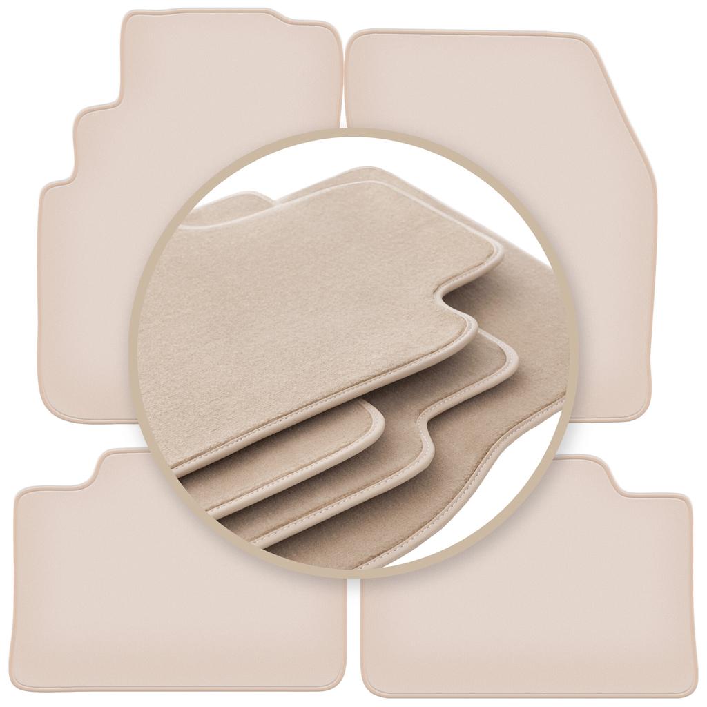 PREMIUM beige floor mats for: Nissan Primera P10 station wagon, liftback, sedan 1990-1998